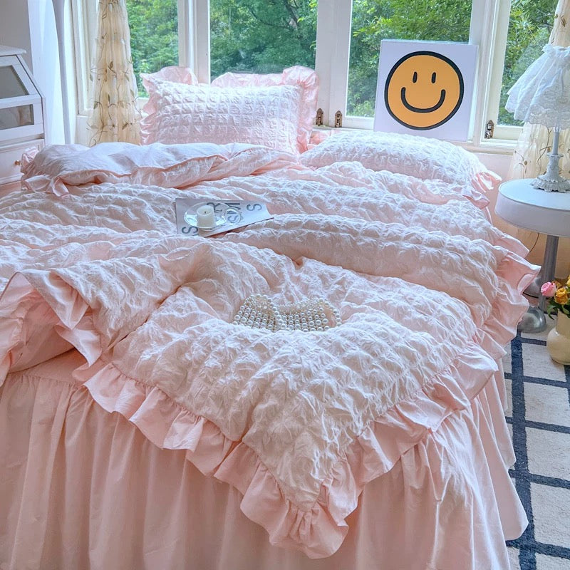 Coquette Princess Bedding Set – Charming and Elegant Comfort for a Royal Bedroom Look-Bedding Set-Unique Casa-Unique Casa