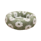 Quality Round Donut Dog Bed – Calming Plush Pet Bed for Small Dogs and Cats-Round Donut Dog Bed-Unique Casa-Light Green-M-Unique Casa