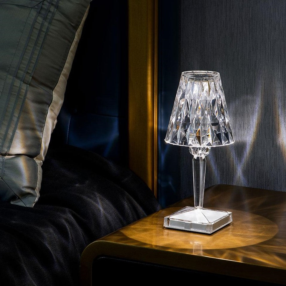 Rechargeable Crystal Table Lamp – Touch Control Cordless Bedside Lighting 2
