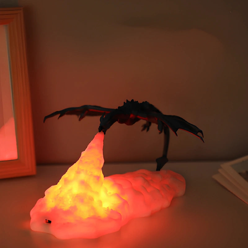 Rechargeable Dragon Night Light – 3D LED Lamp for Kids' Room Decor 1