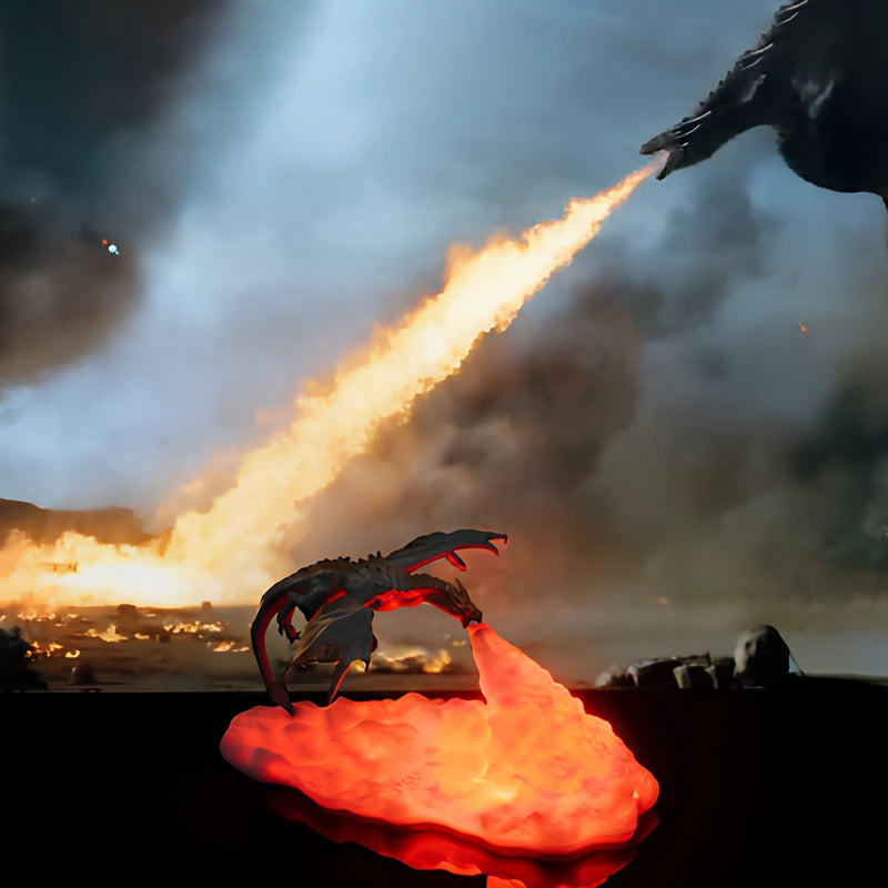 Rechargeable Dragon Night Light – 3D LED Lamp for Kids' Room Decor 6