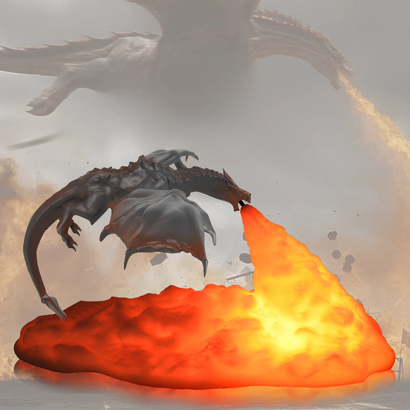 Rechargeable Dragon Night Light – 3D LED Lamp for Kids' Room Decor 7