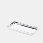 Rectangular Luxury Silver Tray – Elegant Display for Modern Spaces-Storage & Organisation-Unique Casa-Small (10*20cm)-Unique Casa