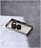 Rectangular Luxury Silver Tray – Elegant Display for Modern Spaces-Storage & Organisation-Unique Casa-Unique Casa