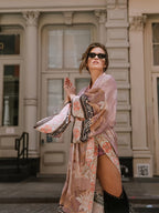 Red Floral Kimono for Women – Lightweight Beach Cover-Up for Summer 7