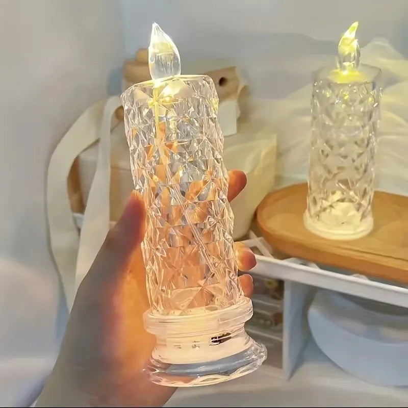 Remote-Controlled LED Candle Lamp – Crystal Design for Home Ambiance 2