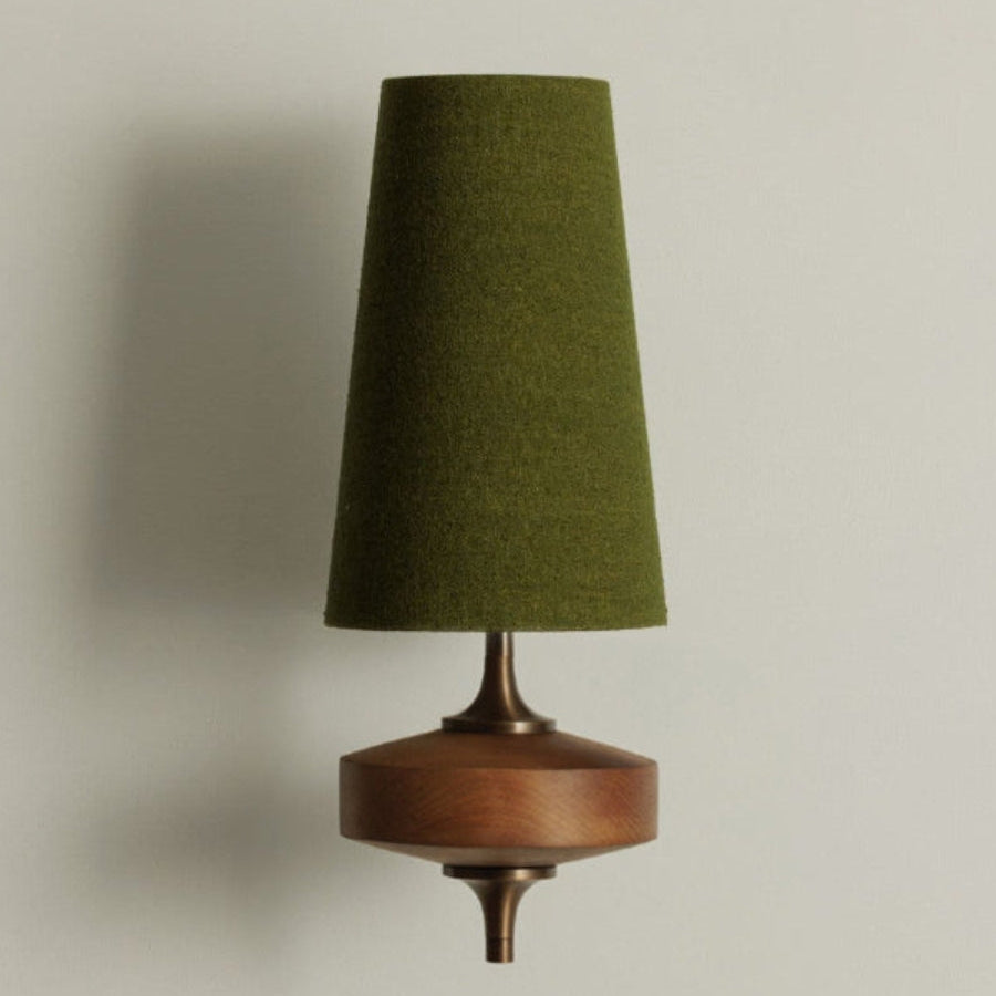Retro Fabric Shade Wall Sconce – Classic Fabric Lighting for Bedroom-Fabric Lamp-Unique Casa-Green-1 Head-Unique Casa
