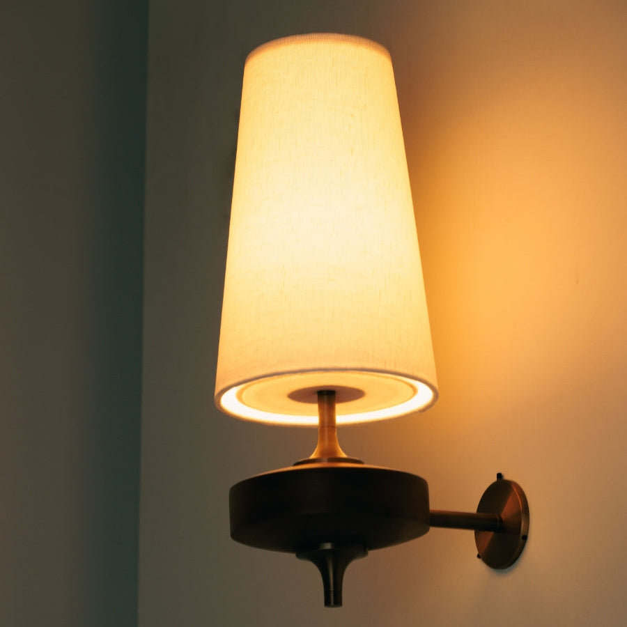 Retro Fabric Shade Wall Sconce – Classic Fabric Lighting for Bedroom-Fabric Lamp-Unique Casa-Unique Casa