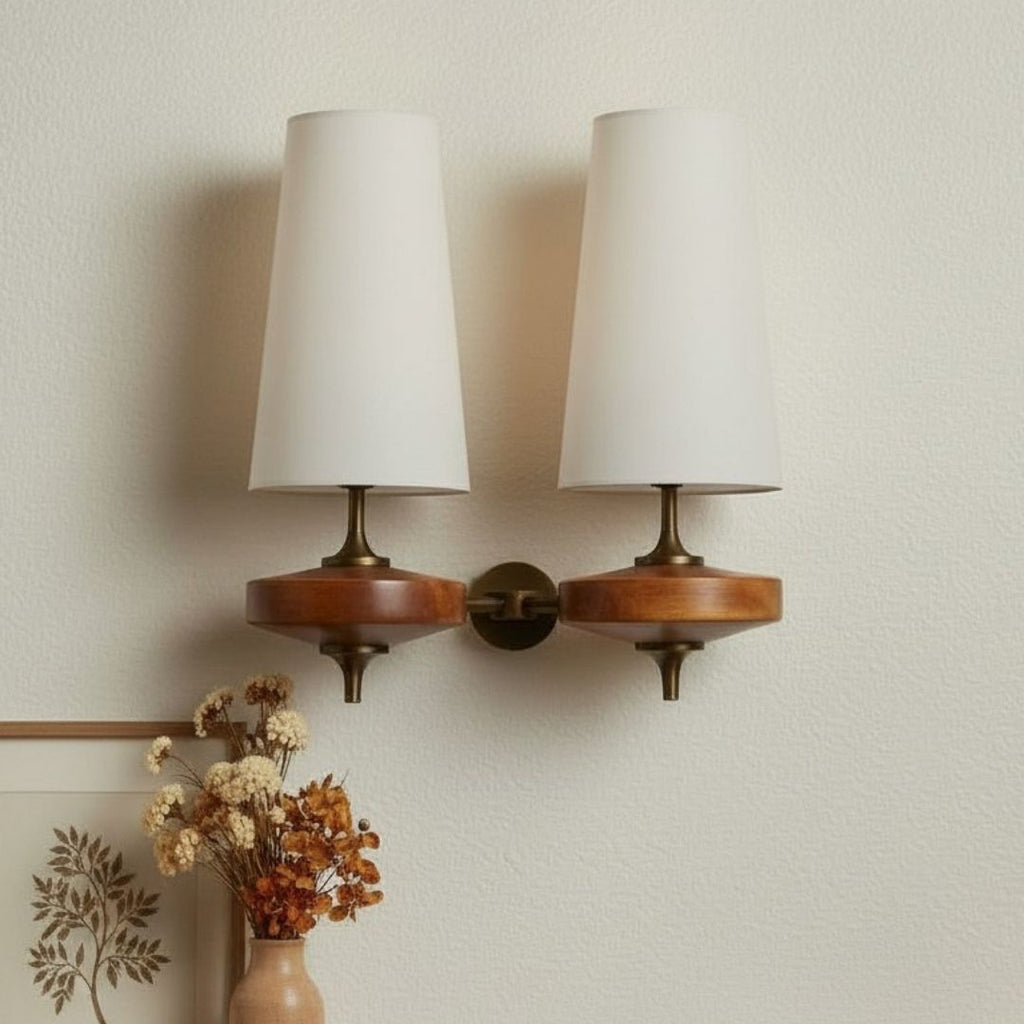 Retro Fabric Shade Wall Sconce – Classic Fabric Lighting for Bedroom-Fabric Lamp-Unique Casa-Unique Casa