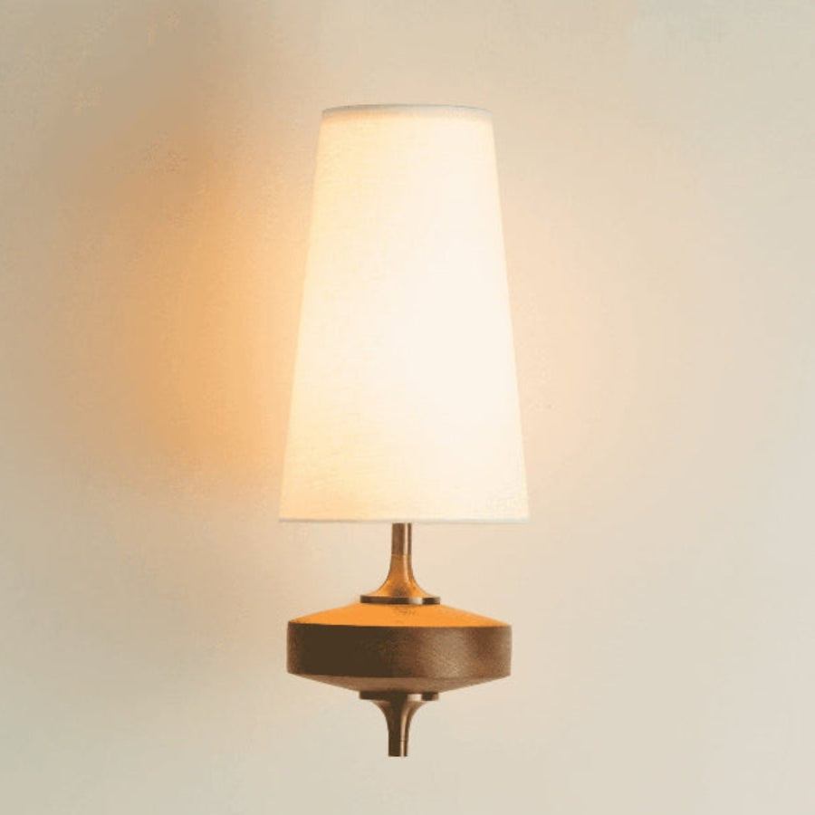 Retro Fabric Shade Wall Sconce – Classic Fabric Lighting for Bedroom-Fabric Lamp-Unique Casa-White-1 Head-Unique Casa