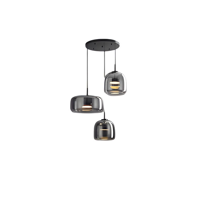 Retro Glass Pendant Light with Adjustable Cords – Black Hanging Lights for Kitchen 13