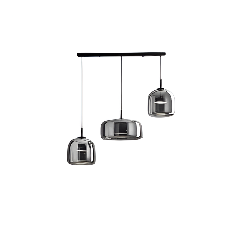 Retro Glass Pendant Light with Adjustable Cords – Black Hanging Lights for Kitchen 12