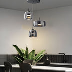 Retro Glass Pendant Light with Adjustable Cords – Black Hanging Lights for Kitchen 5