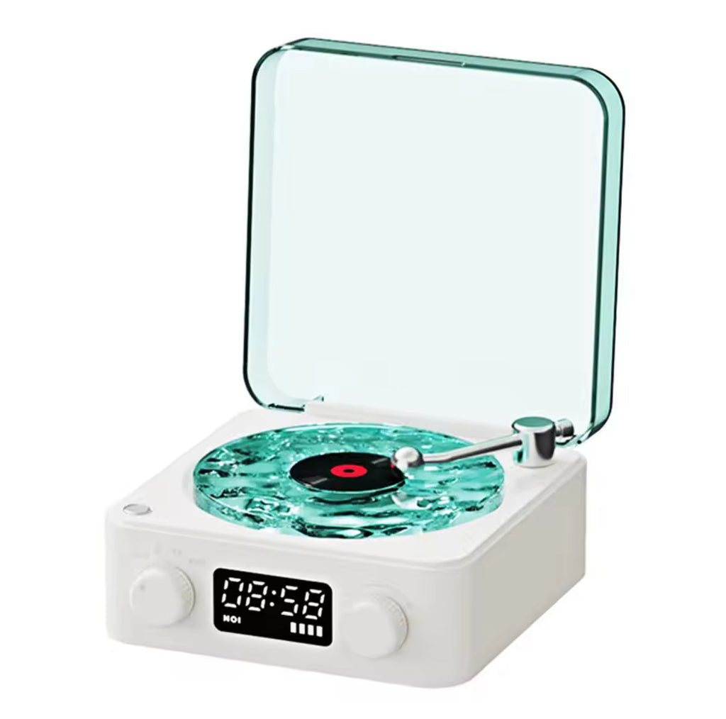Mini Retro Bluetooth Speaker – Compact Wireless Sound with Vintage Style-Record Player-Unique Casa-Blue-5.6 × 6.0 × 2.6 in-Unique Casa