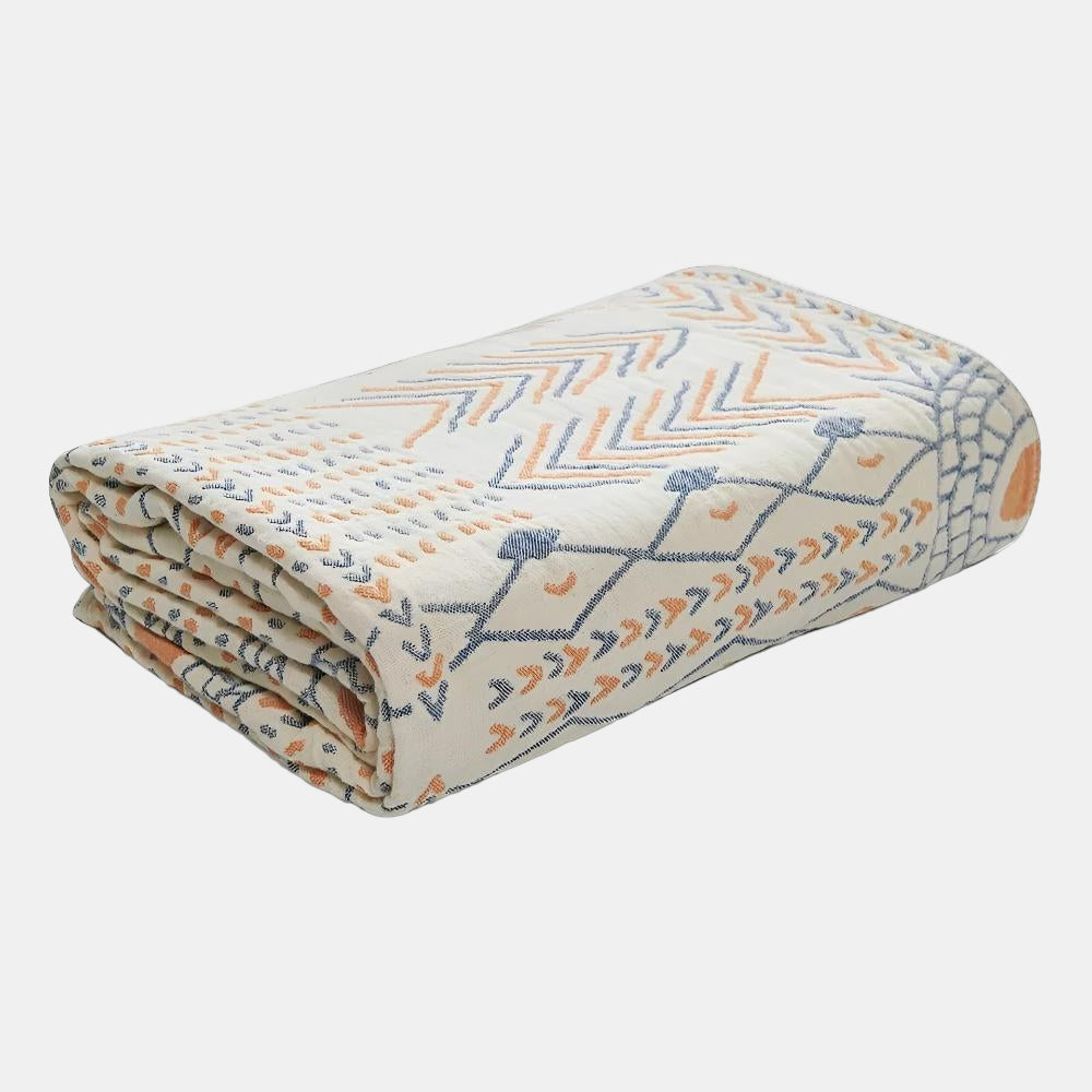 Reversible Throw Blanket – Stylish Cotton Design for Cozy Living Room 7