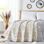 Reversible Throw Blanket – Stylish Cotton Design for Cozy Living Room 1