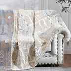 Reversible Throw Blanket – Stylish Cotton Design for Cozy Living Room 5