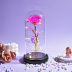 Eternal Luminous Rose Gift led Enchanted Glass Dome Flower Light-Unique Casa-Unique Casa