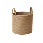 Round Woven Storage Basket with Handles for Stylish Organization-Storage & Organisation-Unique Casa-Beige-Medium (30*30)-Unique Casa