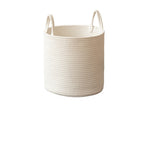 Round Woven Storage Basket with Handles for Stylish Organization-Storage & Organisation-Unique Casa-White-Medium (30*30)-Unique Casa