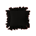 Ruffled Cushion Cover for Elegant Home Styling-Cushions-Unique Casa-Black-Unique Casa