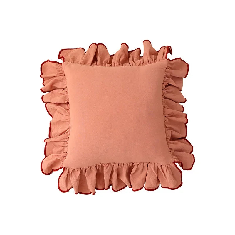 Ruffled Cushion Cover for Elegant Home Styling-Cushions-Unique Casa-Pink-Unique Casa