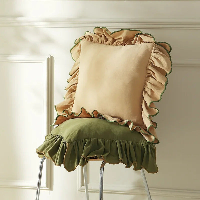 Ruffled Cushion Cover for Elegant Home Styling-Cushions-Unique Casa-Unique Casa