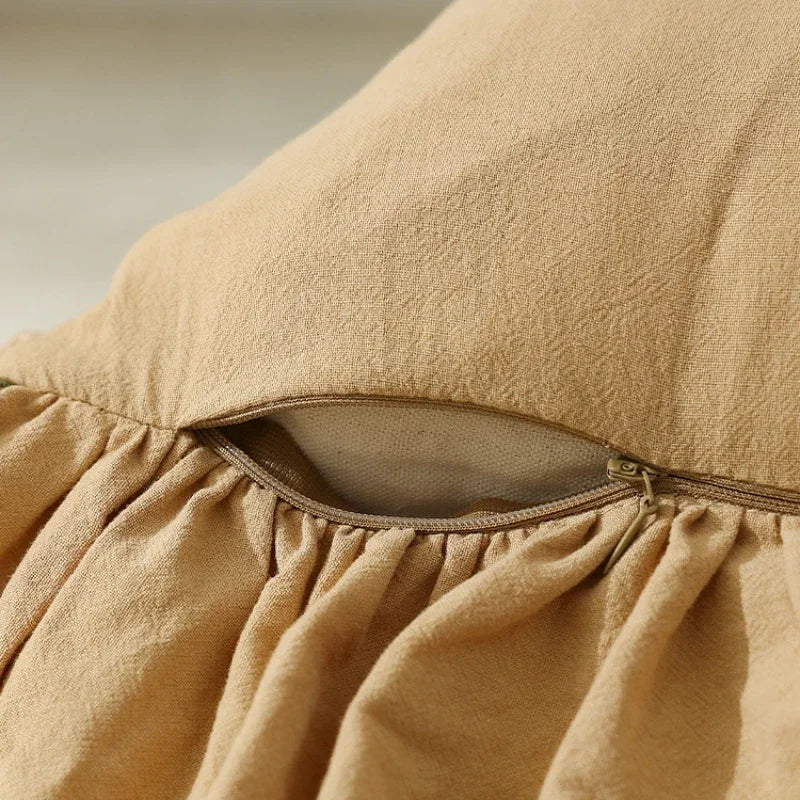 Ruffled Cushion Cover for Elegant Home Styling-Cushions-Unique Casa-Unique Casa