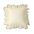Ruffled Cushion Cover for Elegant Home Styling-Cushions-Unique Casa-White-Unique Casa