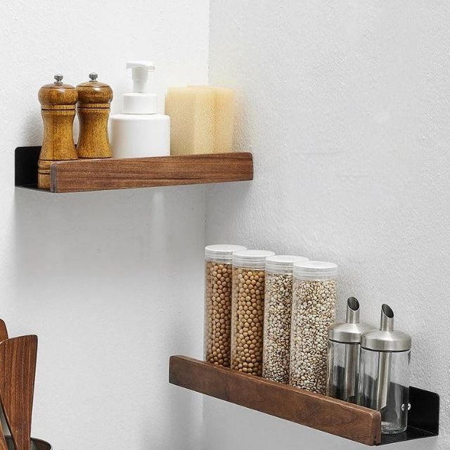 Rustic Bathroom Storage Rack – Drill-Free Organizer for Small Spaces 1