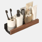 Rustic Bathroom Storage Rack – Drill-Free Organizer for Small Spaces 0