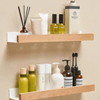 Rustic Bathroom Storage Rack – Drill-Free Organizer for Small Spaces 7