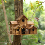 Rustic Birdhouse for Garden – Handcrafted Wooden Shelter for Small Birds-Garden Decor-Unique Casa-Unique Casa