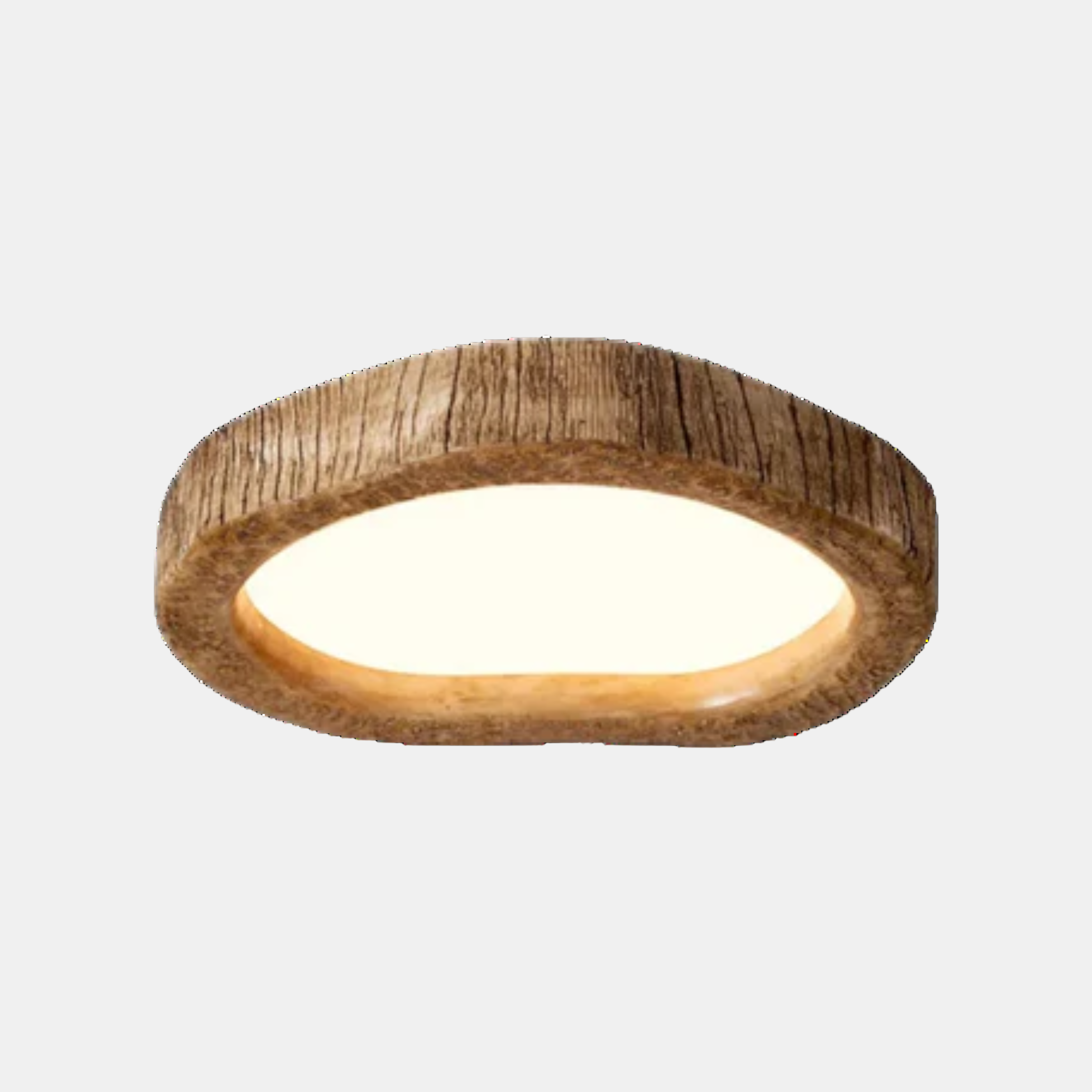 Rustic Flush Mount Ceiling Light with Natural Wood Finish for Home Decor 0