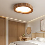 Rustic Flush Mount Ceiling Light with Natural Wood Finish for Home Decor 1