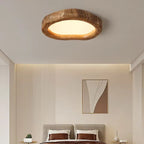 Rustic Flush Mount Ceiling Light with Natural Wood Finish for Home Decor 2