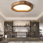 Rustic Flush Mount Ceiling Light with Natural Wood Finish for Home Decor 4