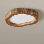 Rustic Flush Mount Ceiling Light with Natural Wood Finish for Home Decor 6