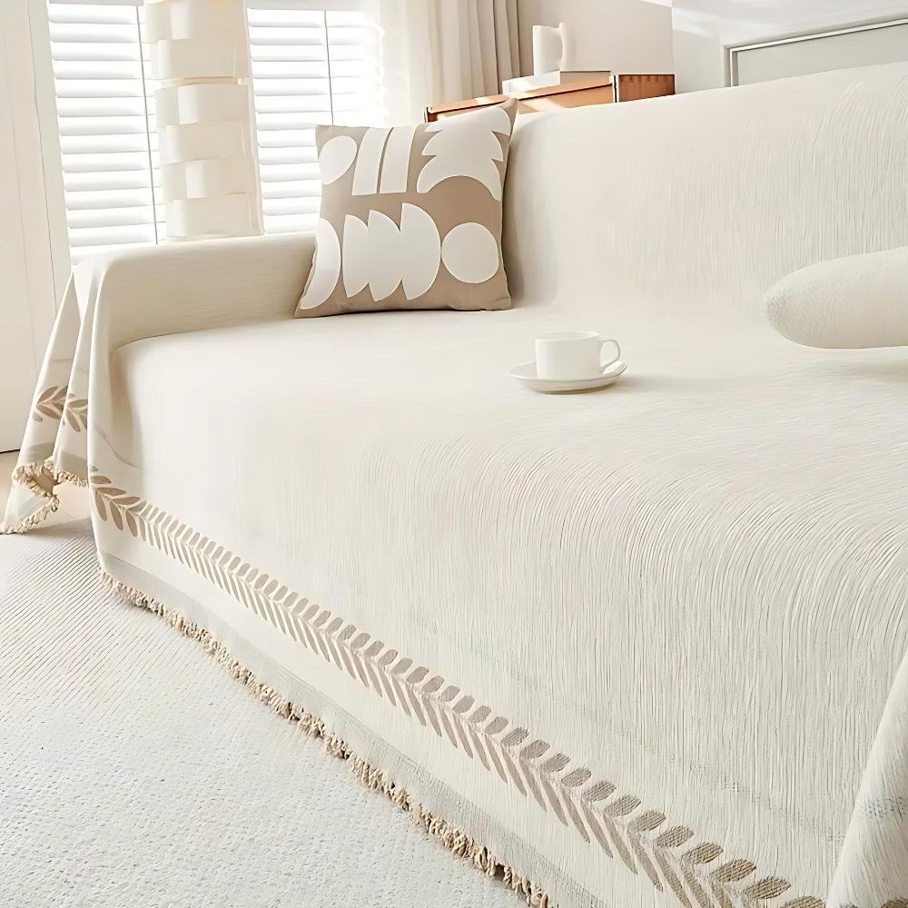 Rustic Sofa Cover – Stylish Pet-Friendly Couch Protector for Living Room 0