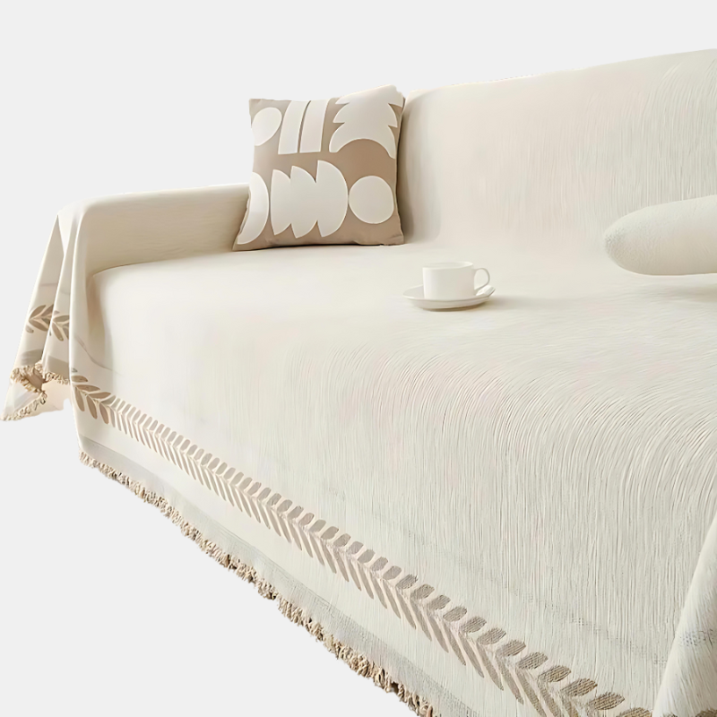 Rustic Sofa Cover – Stylish Pet-Friendly Couch Protector for Living Room-Furniture Covers-Unique Casa-Wheat Spike-180x130cm-Unique Casa