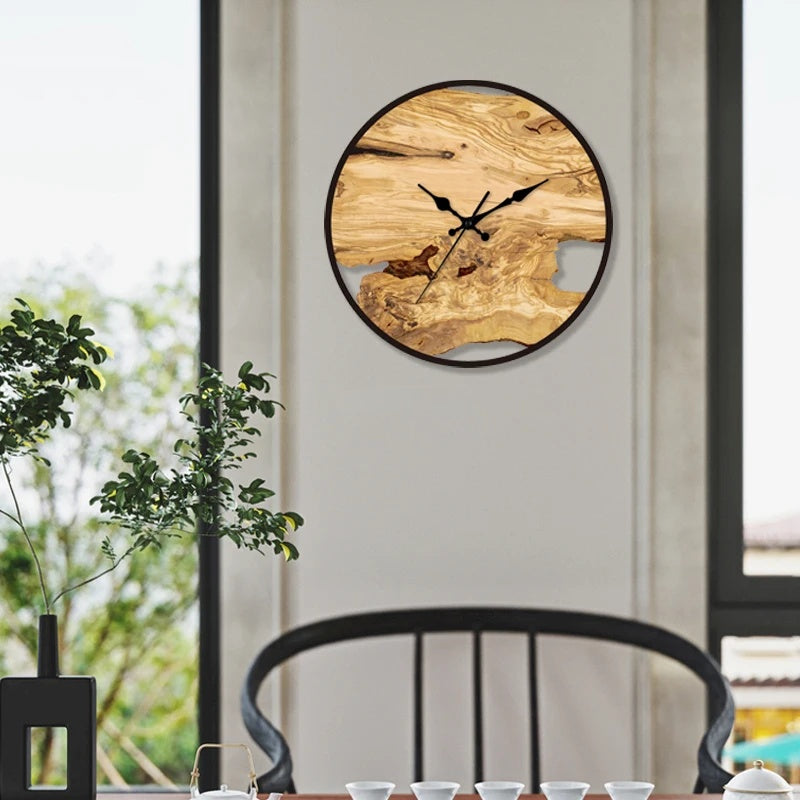 Rustic Wall Clock Decor with Roman Numerals – Elegant Home Accent for Any Room 0
