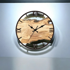 Rustic Wall Clock Decor with Roman Numerals – Elegant Home Accent for Any Room 2