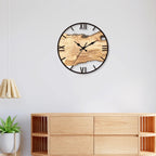 Rustic Wall Clock Decor with Roman Numerals – Elegant Home Accent for Any Room 3