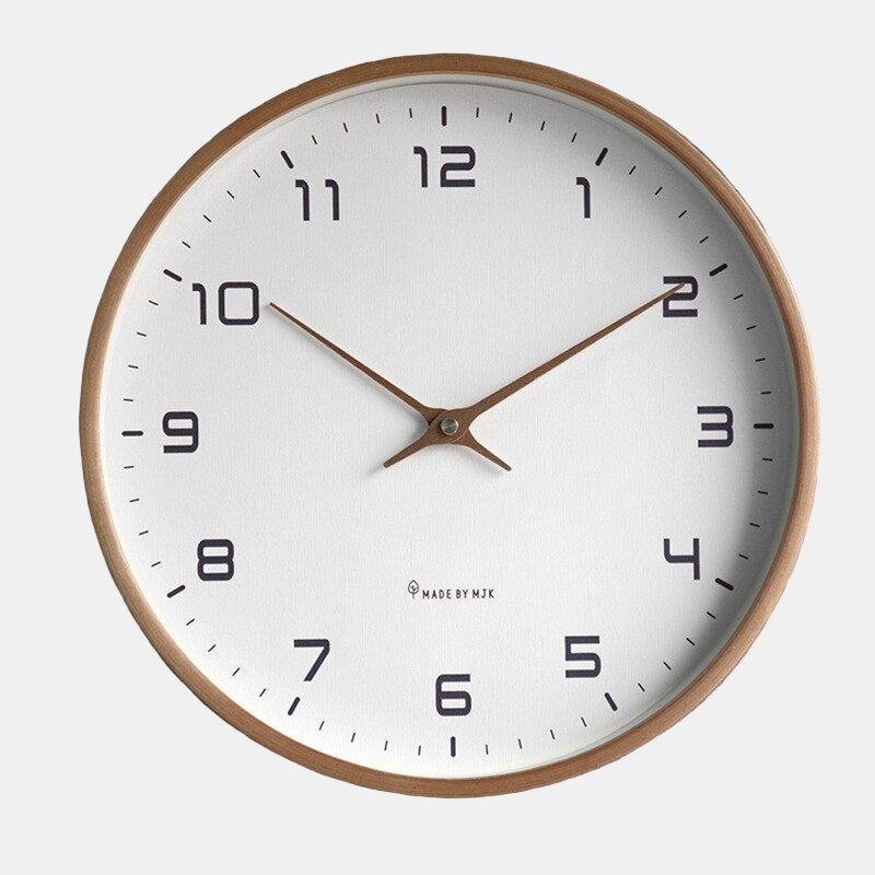 Scandinavian Minimalist Wall Clock – Noiseless Wooden Timepiece for Home Decor 4
