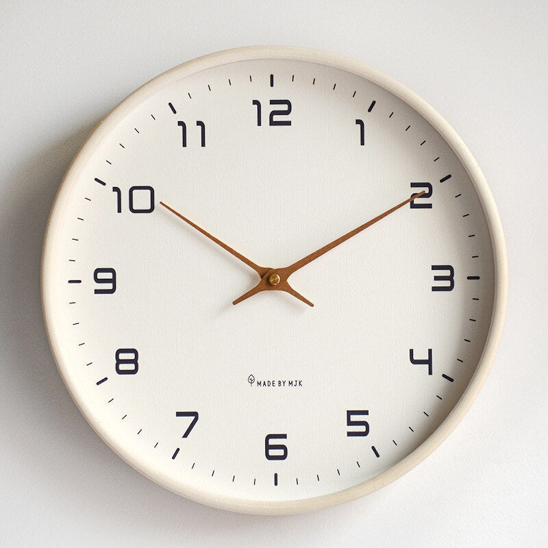 Scandinavian Minimalist Wall Clock – Noiseless Wooden Timepiece for Home Decor 5