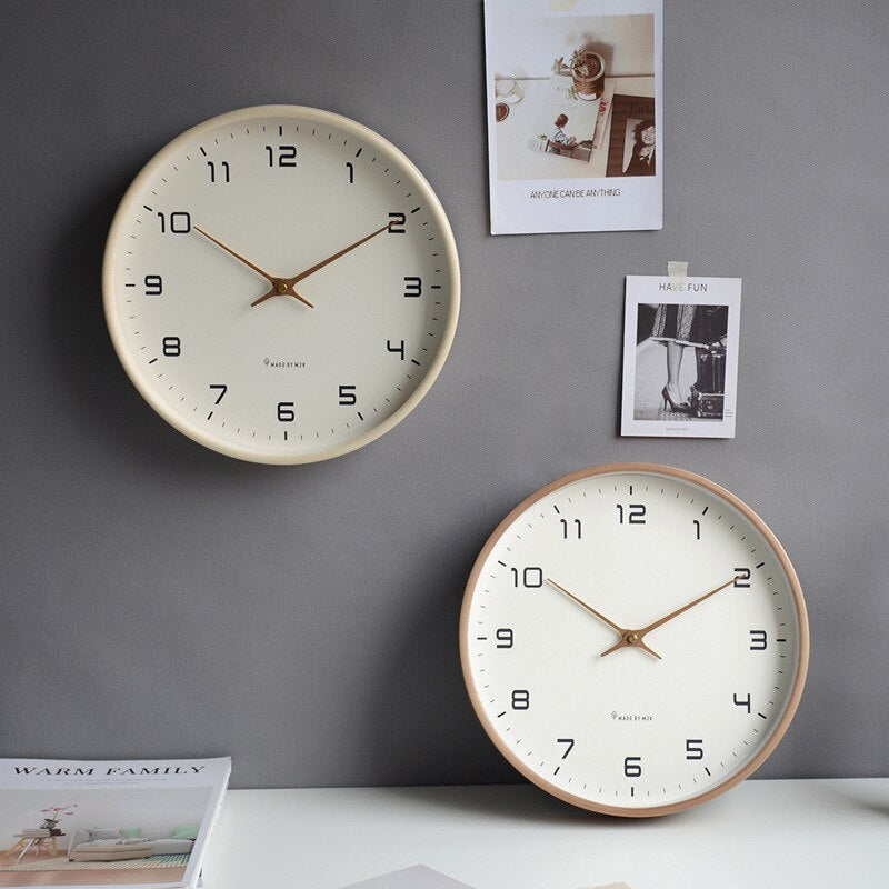 Scandinavian Minimalist Wall Clock – Noiseless Wooden Timepiece for Home Decor 8