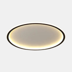 Scandinavian Round Ceiling Light Fixture – Modern LED Flush Mount for Home-Ceiling Lights-Unique Casa-20cm Black-Natural White (no RC)-Unique Casa