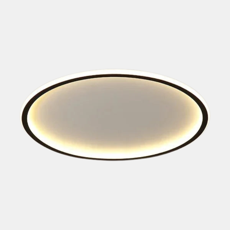 Scandinavian Round Ceiling Light Fixture – Modern LED Flush Mount for Home-Ceiling Lights-Unique Casa-20cm Black-Natural White (no RC)-Unique Casa