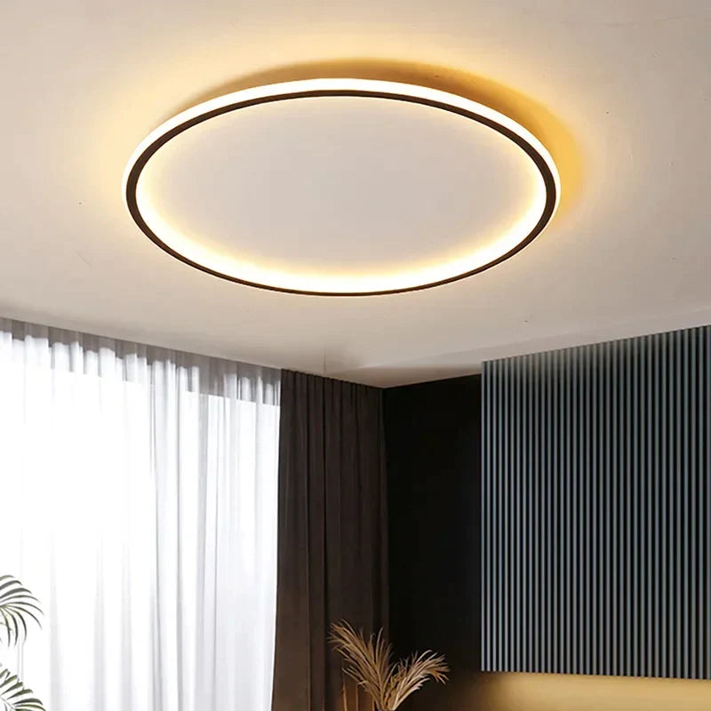 Scandinavian Round Ceiling Light Fixture – Modern LED Flush Mount for Home 1