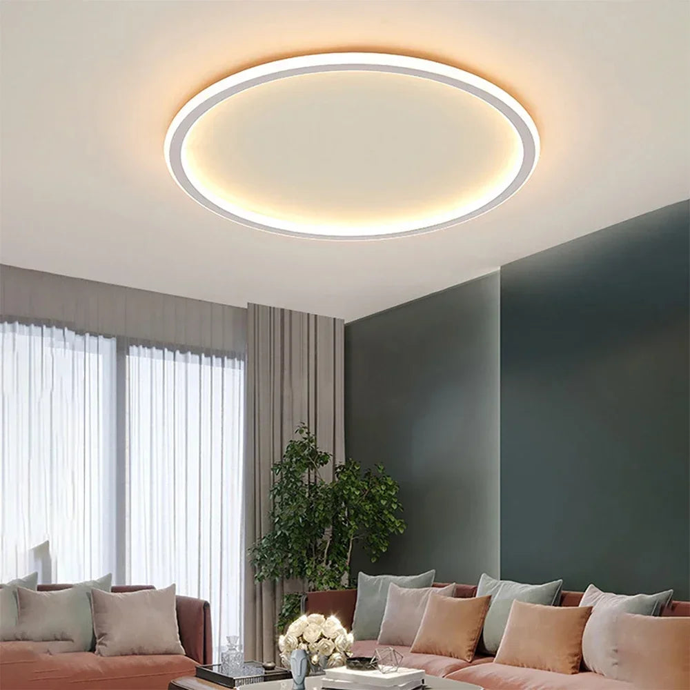 Scandinavian Round Ceiling Light Fixture – Modern LED Flush Mount for Home 2